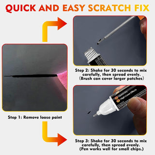 DORPETLY Touch Up Paint for Cars, Easy & Quick Auto Car Paint Scratch Repair, Two-In-One Automotive Car Touch Up Scratch Remover Pen for vehicles, Erase Car Scratches, 0.4oz (Black-1pcs)