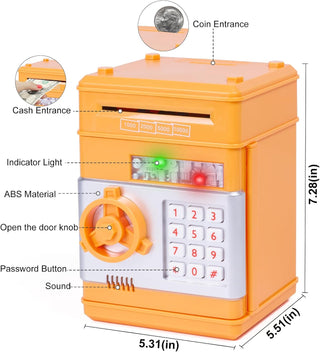 Refasy Piggy Bank for Girls 4-11 Years Old,Refasy Kids Safe Bank for Boys Christmas Birthday Gifts Toy for Kids Electronic ATM Money Bank for Adults Money Saving Box Safe Coin Bank Toy Kids Toys Pink