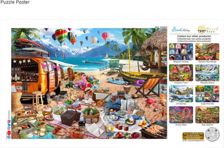 BRAIN TREE Amsterdam 1000 Piece Puzzles for Adults Kids 12+ Unique Puzzles 4 Puzzle Sorting Trays, Droplet Technology for Anti Glare & Soft Touch 27.5Lx19.5W Inch