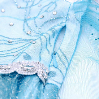 WonderBabe Girls Snow Queen Costume Kids Princess Coronation Dress Up Halloween Birthday Party Cosplay Outfit with Accessory Set 1-12 Years