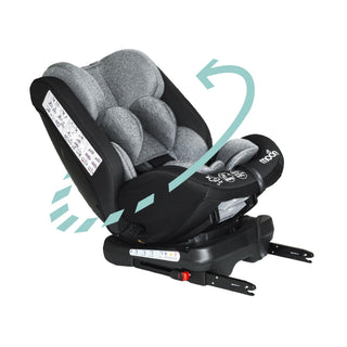 MOON Rover Car Seat – Baby Travel Gear Group 0-1-2-3 360 Degree Carrier w/Isofix 0-12yr Safety Products Rear & Forward Convertible Accessories - Grey