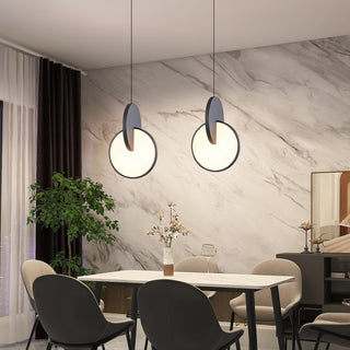 YT YATAI LIGHTING Modern Black LED Pendant Light, Minimalist Small Single Mini Pendant Light for Kitchen Island, Bedroom, Bedside, Adjustable 3 Color Light
