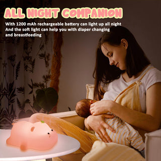OkiyiD Duck Night Light, Cute Duck Gifts for Girl, Duck Lamp Gifts Dorm Decor Lamp for Nursery, ABS+SIL, Touch Control, Portable and Rechargeable Dimmable, Birthday Gifts for Boys Girls (DoDo Duck)