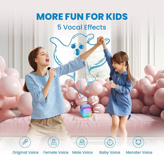YLMKDE Mini Karaoke Machine for Kids,Toddler Multifunctional Musical Toy for Kids,Fun Birthday Gifts For 4,5 6 7 8 9 10 11 Years Teens Colorful Lights Girls Boys