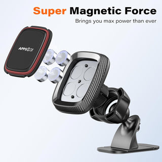 APPS2Car Car Phone Holder Magnetic Mobile Holder for Car Dashboard Mobile Mount Universal for 4.7-6.8 inch iPhone15/14/13 Series, Galaxy, Huawei, OnePlus