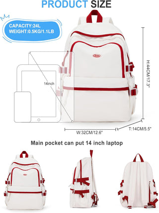 VECAVE Lightweight Casual Laptop Backpack Purse for Women,Travel Backpack with laptop compartment