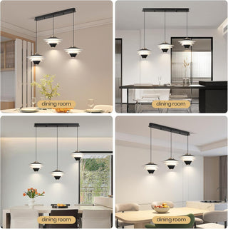 YT YATAI LIGHTING Modern Black LED Pendant Light, Minimalist Small Single Mini Pendant Light for Kitchen Island, Bedroom, Bedside, Adjustable 3 Color Light