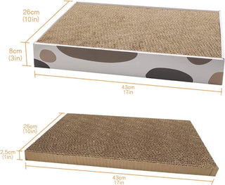 Mumoo Bear Cat Scratching Board Lounger Sofa Bed, Reversible Pads - Premium Cardboard Construction