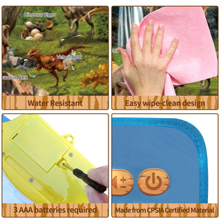 Interactive Dinosaur Poster - Electronic Interactive Educational Talking Poster Learn Names & Sounds & Facts & Games of Dinosaur Learning Toys for Toddlers, Boys and Girls Ages 3-5
