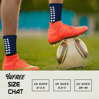 Yufree Men's Soccer Socks Anti Slip Non Slip Grip Pads for Football Basketball Sports Grip Socks, 4 Pair