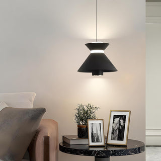 YT YATAI LIGHTING Modern Black LED Pendant Light, Minimalist Small Single Mini Pendant Light for Kitchen Island, Bedroom, Bedside, Adjustable 3 Color Light