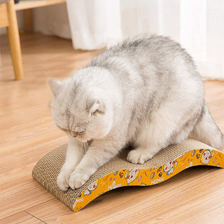 Mumoo Bear Cat Scratching Board Lounger Sofa Bed, Reversible Pads - Premium Cardboard Construction