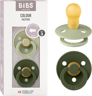 Bibs Pacifier Size 1 - Baby 0-6M (2pcs) - Ivory/Blush
