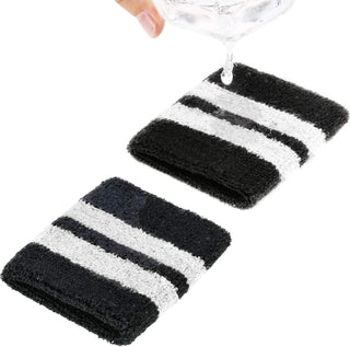 6 Pack Wrist Sweatbands Tennis Wrist Bands Absorbent Sweatbands for Football Basketball Running Athletic Sports and Working Out