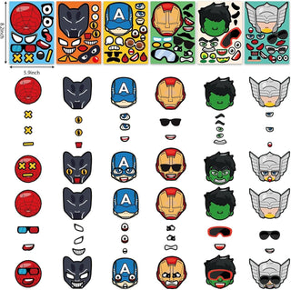 Beauenty Party Articles Superhero Birthday Party Gift Set Includes 18 Pcs Party Articles Superhero masks， 18Pcs Keychains 18Pcs Gifts Bag，36pcs Superhero Hand Slap Bracelet(108PC)