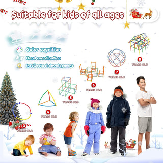KASTWAVE Construction Toys 600 Pieces Of Straw Toys, Interlocking Plastic Toys, Thin Tube Building Blocks Toy Kit, Suitable For Indoor And Outdoor Children'S Toys, Gifts For Boys And Girls