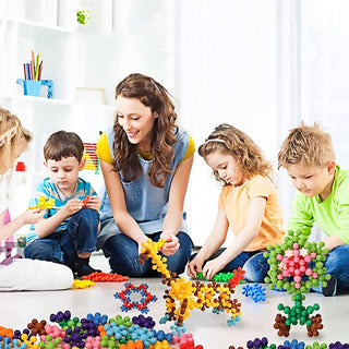 AM ANNA 800 Pieces Building Blocks Kids STEM Toys Educational Building Toys,Building Blocks Construction Toy Creativity Classroom Activities Toys,Interlocking Gear Learning Toys for Boys Girls Aged 3+