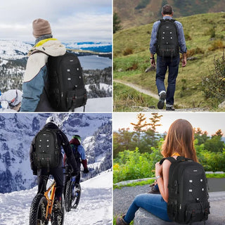 XQXA Travel Backpack, 45L Large Capacity Waterproof Hiking Backpack 17.3 Inch Laptop Backpack Male Female Trekking Backpack for Sports Outdoor Camping Camping