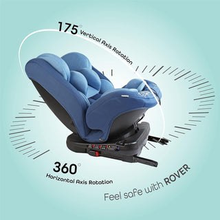 MOON Rover Car Seat – Baby Travel Gear Group 0-1-2-3 360 Degree Carrier w/Isofix 0-12yr Safety Products Rear & Forward Convertible Accessories - Grey