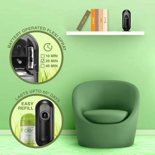 Godrej aer Matic, Automatic Air Freshener Refill Pack - Fresh Lush Green (225 ml), Fghkarpox012