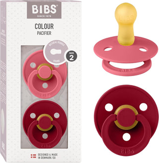 Bibs Pacifier Size 1 - Baby 0-6M (2pcs) - Ivory/Blush