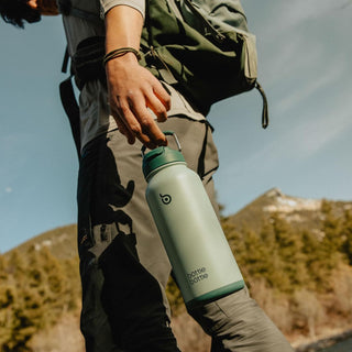 bottlebottle BOTTLE BOTTLE 32oz Insulated Water Bottle Stainless Steel Sport Water Bottle with Straw Dual-use Lid Design for Gym with Pill Box (green)