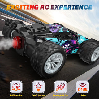 TERRIFI Remote Control Car, 2.4GHz Spray Hobby Rc Racing Car with Rechargeable Batteries, Suitable for Boys Girls Birthday Gift