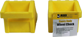 Maxxhaul 70472 Solid Rubber Heavy Duty Black Wheel Chock 2-Pack, 8" X 4" X 6"
