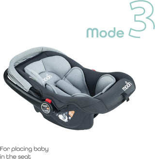 MOON Bibo Infant/Baby/Kids Travel Car Seat With Full Body Support CUShion Rear Facing_Seat Carry Cot AdjUStable Canopy Suitable For 0 Months+0 13 Kg Brown