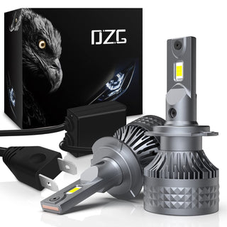 DZG H8 H9 H11 LED Headlight Bulbs 6500K Super Bright LED Bulb High Low Beam Halogen Replacement LED Headlights Conversion Kit, 2 Pack