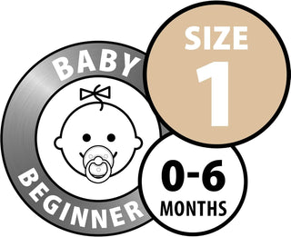 Bibs Pacifier Size 1 - Baby 0-6M (2pcs) - Ivory/Blush