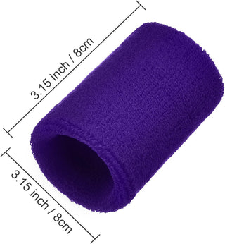 6 Pack Wrist Sweatbands Tennis Wrist Bands Absorbent Sweatbands for Football Basketball Running Athletic Sports and Working Out