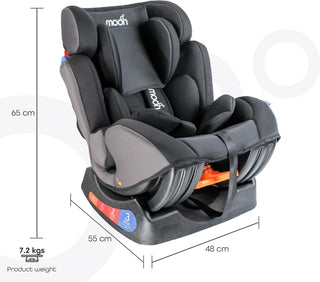 Moon Sumo Baby/Infant/Kids Travel Car Seat |Group 0-1-2| Rearward/Forward Facing| Reclining| Padded Seat| Suitable From Birth To 6 Years(Upto 25 Kg)- Violet Black