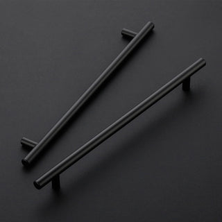 Home Expert 10 Pack 7.38'' Matte Black Cabinet Pulls Stainless Steel Cabinet Handles 7-3/8 inch Length Matte Black Drawer Pulls 5 inch Hole Center Kitchen Drawer Pulls