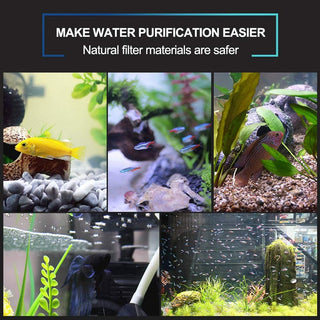 ANTOLE 2 Pack/Set 12 IN 1 Aquarium Filter Media Ceramic Biochemical Ball Activated Carbon Bio Balls Fish Tank Medium Aquarium Accessories Clear Water with Filter Net Bag 500g