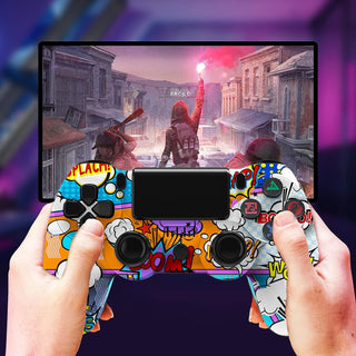 PS-4 Wireless Controller, Wireless Controller with Double Shock/Stereo Headset Jack/Touch Pad(Graffiti Style) (A-1)