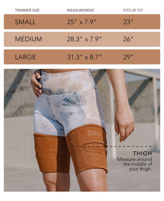 Sports Research Sweet Sweat Thigh Trimmers for Men & Women Increases Heat and Sweat Production to The Thigh Area Includes Mesh Carrying Bag (Medium, Yellow)