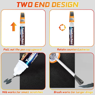 Galitoon Grey Touch Up Paint Pen for Cars, Car Paint Scratch Repair, Two-In-One Car Touch Up Paint Fill Paint Pen, Quick & Easy Solution to Repair Minor Automotive Scratches 0.8 fl oz