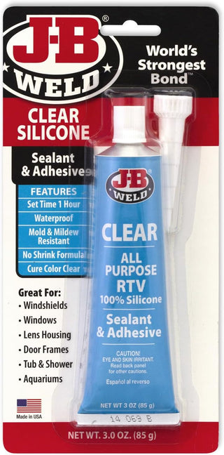 J-B Weld 31319 Black RTV Silicone Sealant and Adhesive - 3 oz.