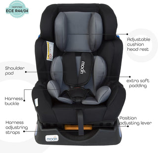 Moon Sumo Baby/Infant/Kids Travel Car Seat |Group 0-1-2| Rearward/Forward Facing| Reclining| Padded Seat| Suitable From Birth To 6 Years(Upto 25 Kg)- Violet Black