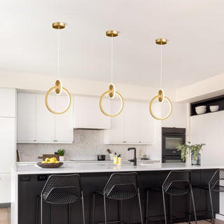 YT YATAI LIGHTING Modern LED Pendant Light for Bedroom and Living Room, Small Single Mini Bedside Pendant Stylish Adjustable Height and 3 Color Temperature