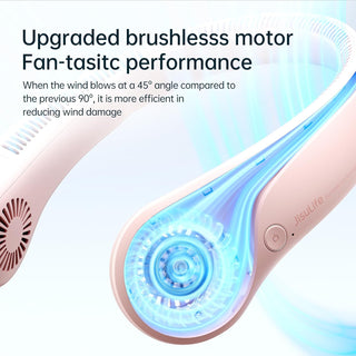 JISULIFE Portable Neck Fan, Hands Free Bladeless Fan, 4000 mAh Battery Operated Wearable Personal Fan, Leafless, Rechargeable, Headphone Design, USB Powered Desk Fan,3 Speeds-Green
