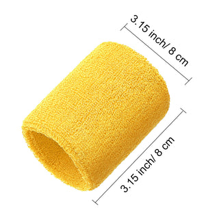 6 Pack Wrist Sweatbands Tennis Wrist Bands Absorbent Sweatbands for Football Basketball Running Athletic Sports and Working Out