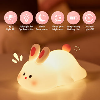 OkiyiD Duck Night Light, Cute Duck Gifts for Girl, Duck Lamp Gifts Dorm Decor Lamp for Nursery, ABS+SIL, Touch Control, Portable and Rechargeable Dimmable, Birthday Gifts for Boys Girls (DoDo Duck)