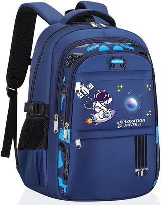 Yoawllty School Bag for Boys, Space Backpack for Boys Kids Elementary School Bags Middle Primary School Book Bag Lightweight School Bag for Students