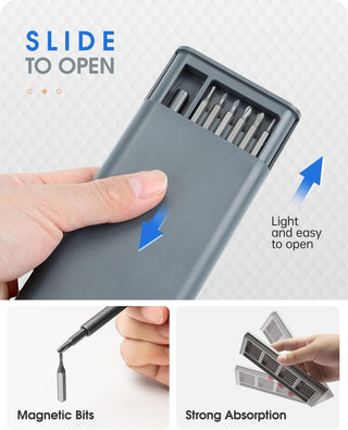 Anspect Precision Screwdriver Set, 24 in 1 Mini Screwdriver, Magnetic Driver Bits Set, Set, S2 Alloy Steel Pocket Manual Screwdriver Tool Set, Repair Tool Kit