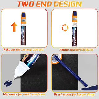 Galitoon Grey Touch Up Paint Pen for Cars, Car Paint Scratch Repair, Two-In-One Car Touch Up Paint Fill Paint Pen, Quick & Easy Solution to Repair Minor Automotive Scratches 0.8 fl oz