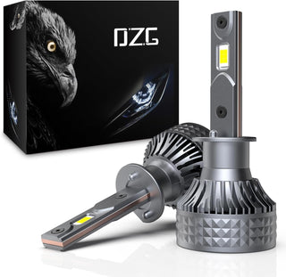 DZG H8 H9 H11 LED Headlight Bulbs 6500K Super Bright LED Bulb High Low Beam Halogen Replacement LED Headlights Conversion Kit, 2 Pack