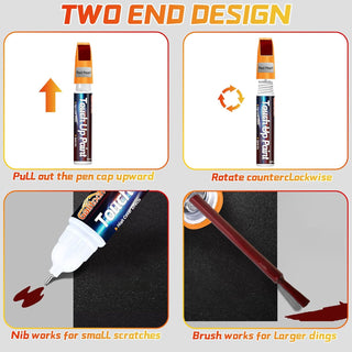 Galitoon Grey Touch Up Paint Pen for Cars, Car Paint Scratch Repair, Two-In-One Car Touch Up Paint Fill Paint Pen, Quick & Easy Solution to Repair Minor Automotive Scratches 0.8 fl oz