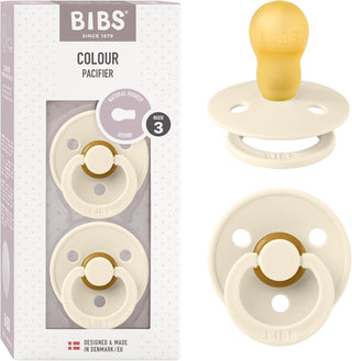 Bibs Pacifier Size 1 - Baby 0-6M (2pcs) - Ivory/Blush